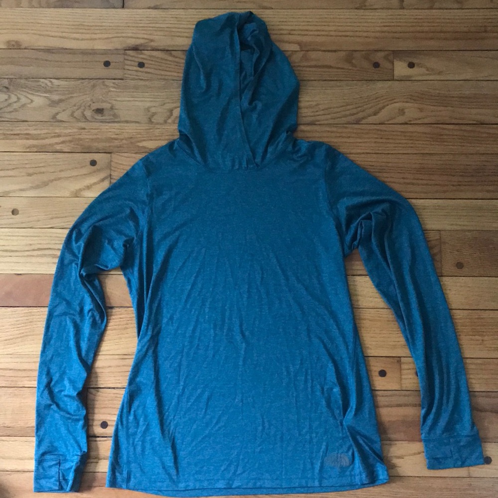 North Face Teal Sun Hoodie size S